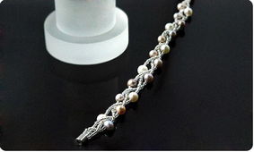 彩色梦幻 925银镶天然彩色珍珠手链，献礼珍贵时刻